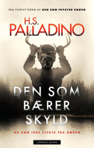 Omslag til «Den som bærer skyld» av H.S. Palladino