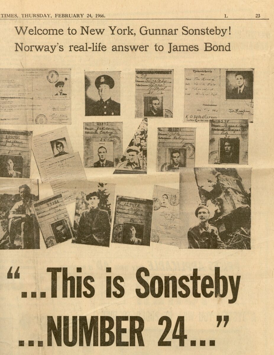 DEN NORSKE JAMES BOND: Slik ble Gunnar Sønsteby beskrevet av New York Times tilbake i 1966. 